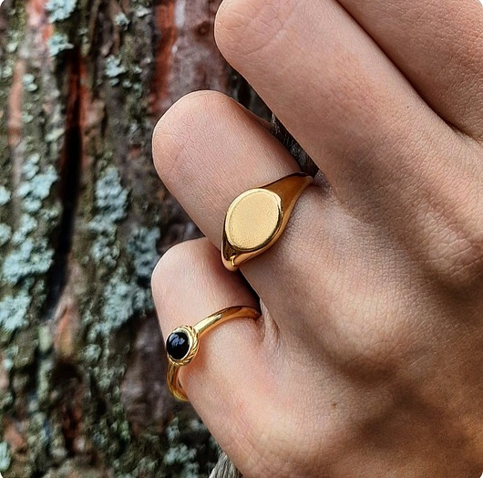 pierścionki złote Sygnet pierścionek