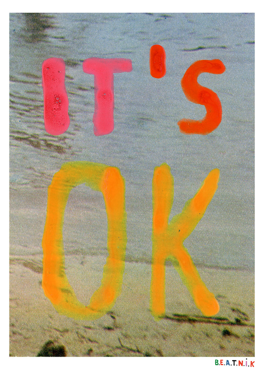 plakaty IT'S OK plakat typograficzny minimalistyczny MORZE woda spokój