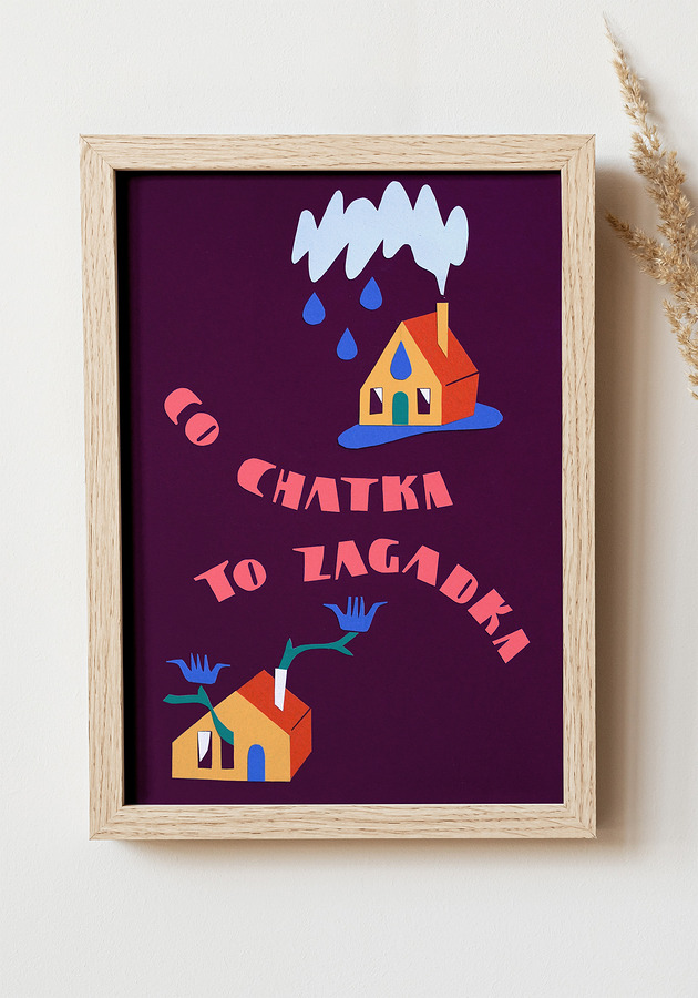 plakaty Plakat Co chatka to zagadka