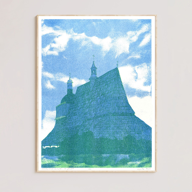 plakaty Plakat RISO Sękowa w chmurach