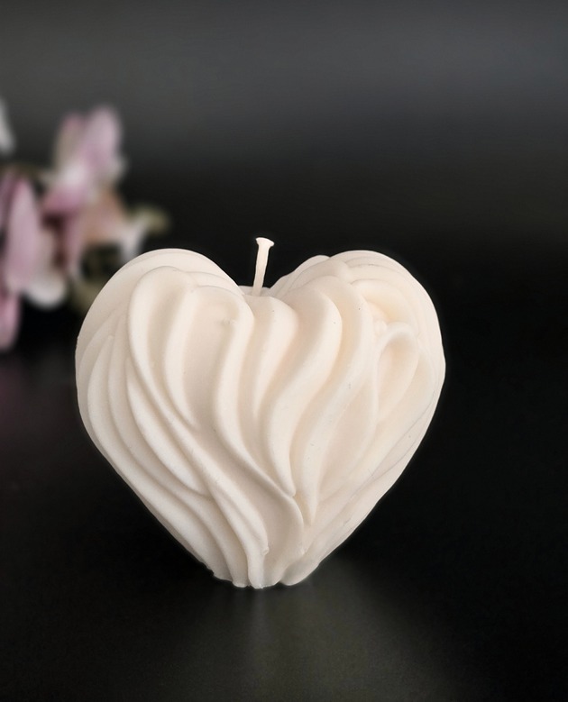świeczniki i świece Świeca sojowa - Serce 2