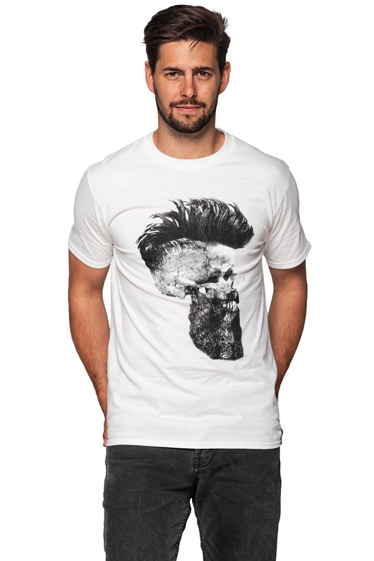 t-shirty męskie T-shirt męski UNDERWORLD Skull with a beard