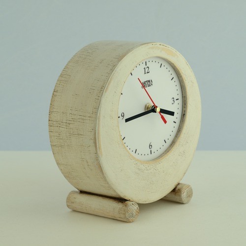zegarek OldE circle biały Clock Wood Studio