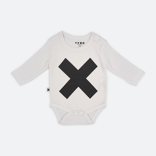 body i śpiochy niemowlęce BASIC BABY BODY with X WHITE 0-3 M
