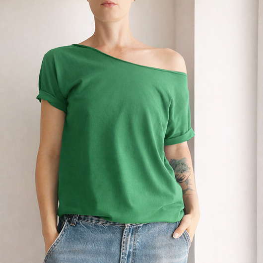 t-shirt damskie Trawa Oversize