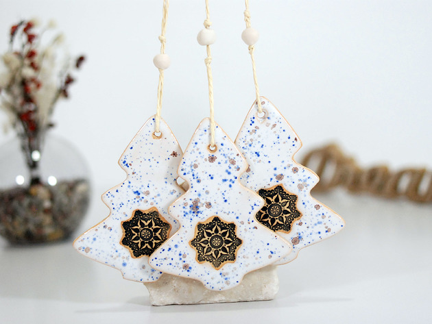 ozdoby choinkowe Choinki ceramiczne ozdoby świąteczne