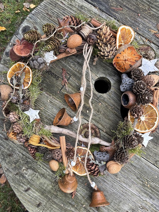 wianki bożonarodzeniowe Wianek zimowy świąteczny naturalny susz