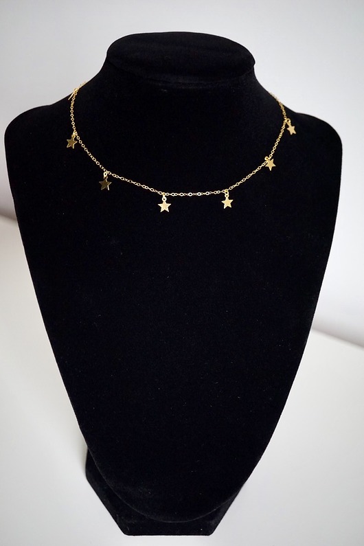 Pozłacany choker z gwiazdkami srebro 925 VENA Jewellery