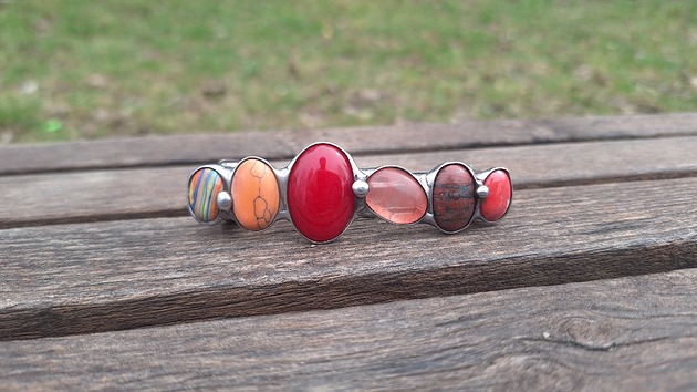 spinki i klamry do włosów W czerwieni - klamra do włosów