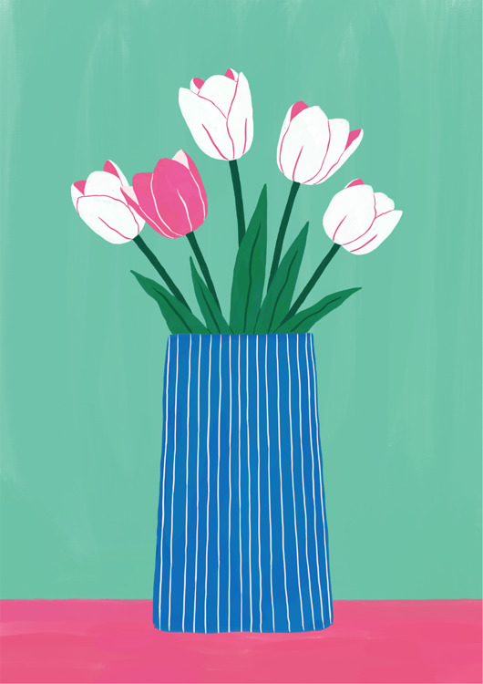 grafiki i ilustracje Ilustracja Tulipany
