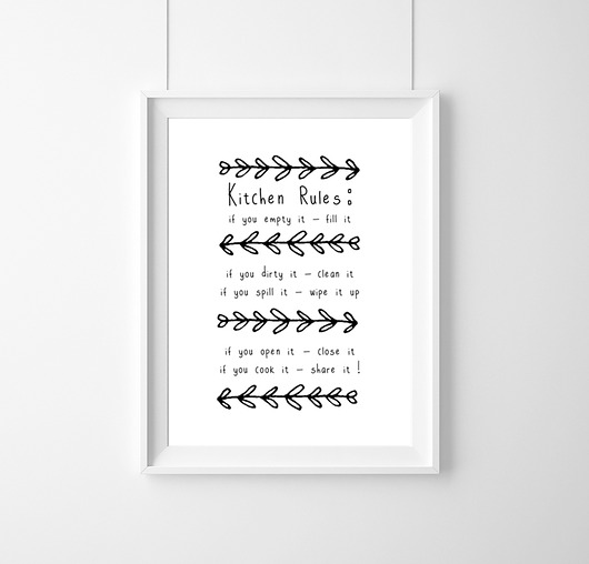 Plakat Kitchen Rules - A3 wejustlikeprints