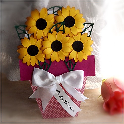 Kwiatki w doniczce dla Mamy Z Papieru Tworzone