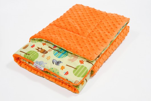 Mięciutki kocyk miny - las - 75x100 Minky and Cotton