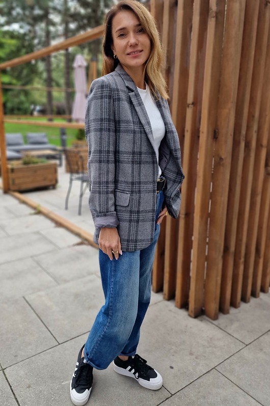 marynarki damskie Marynarka Liv Szara