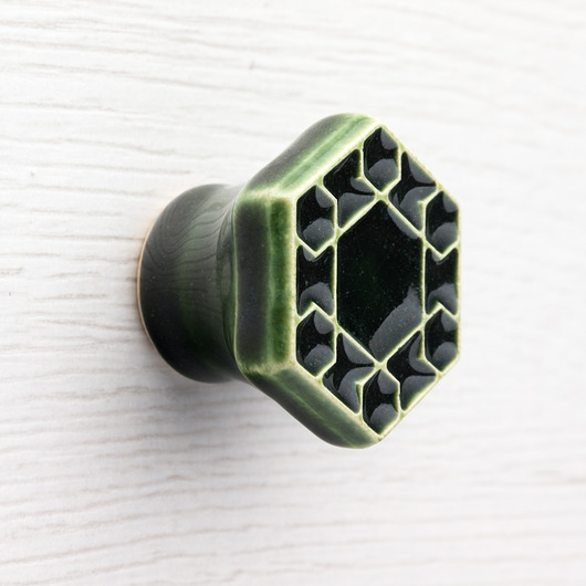gałki do mebli Gałka do mebli w zieleni butelkowej, wz.6