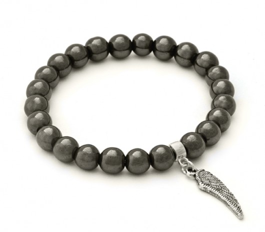 Steel hematite with wing pendant. Lavoga
