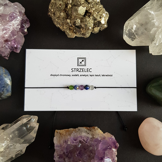 bransoletki z kamieni naturalnych Zodiac STRZELEC bransoletka z kamieni