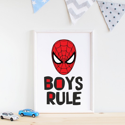 obrazy i plakaty do pokoju dziecięcego Plakat do dziecięcego pokoju spiderman