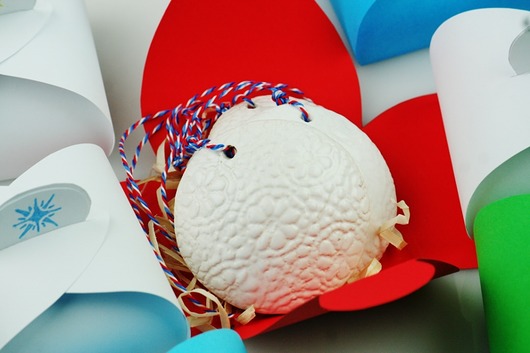 Bombki ceramiczne zawieszki na choinkę 4 szt. patrycja styrna