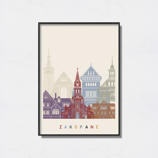 plakaty Zakopane grafika minimalistyczna