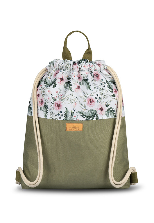 Plecak wodoodporny polne kwiaty na khaki MAREMI Design