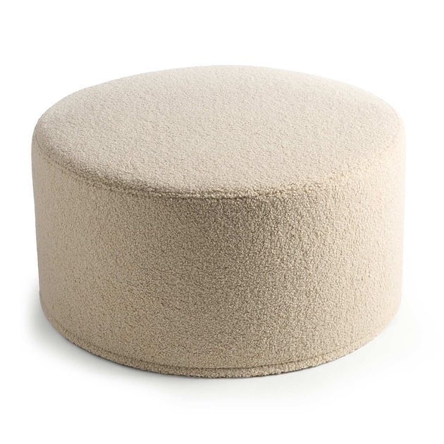 poduszki plecione Duża beżowa pufa Cozy 60x30