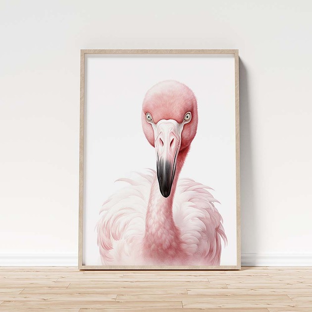 obrazy i plakaty do pokoju dziecięcego Flaming plakat do pokoju dziecka