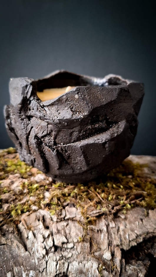 świeczniki i świece Świeca z wosku pszczelego w ceramicznej czarce KURINUKI