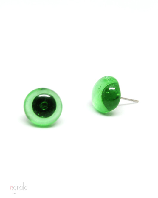 kolczyki szklane Kolczyki Emerald Drop