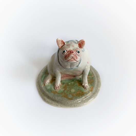figurki i rzeźby Figurka psa, Pies ceramiczny, Buldog
