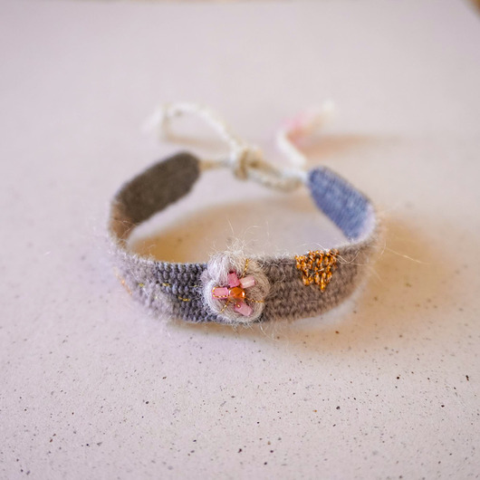 bransoletki - inne Tkana bransoletka boho - mglisty poranek