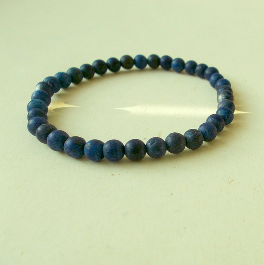 bransoletki z kamieni naturalnych Lapis lazuli matowa Bransoletka