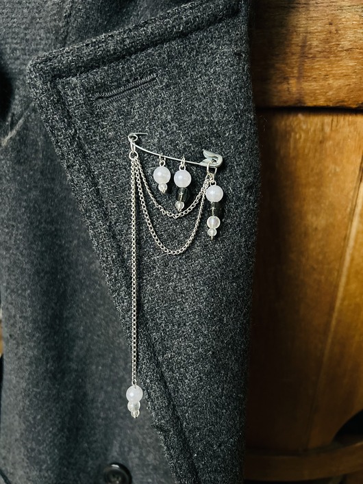 broszki Broszka na agrafce "Punkt Zaczepienia"- biżuteria artystyczna handmade