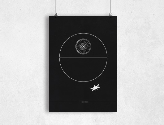Star Wars IV - B2 - plakat filmowy na prezent PLAKATY GEOMETRYCZNE