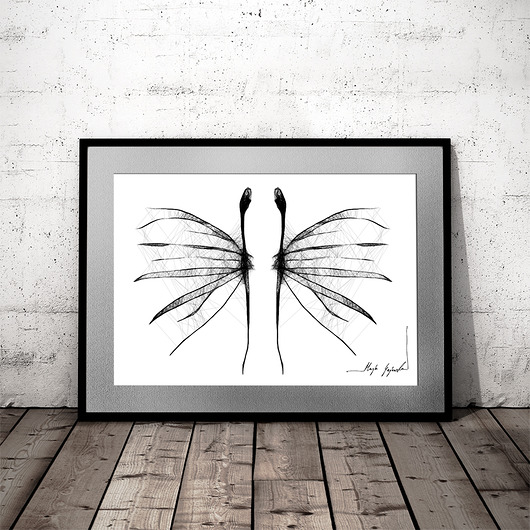 grafiki i ilustracje GRAFIKA 69 - anioły - seria minimal angel