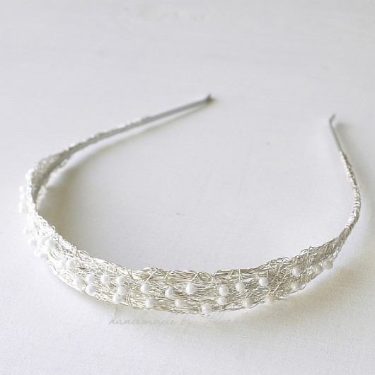 WHITE SIMPLE opaska na włosy FloraArt