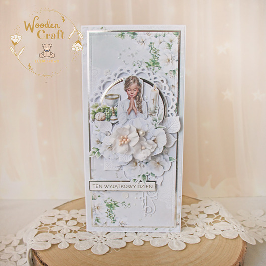 kartki na komunię Kartka komunijna, Pamiątka Pierwszej Komunii, prezent "Bright 2" GOTOWA