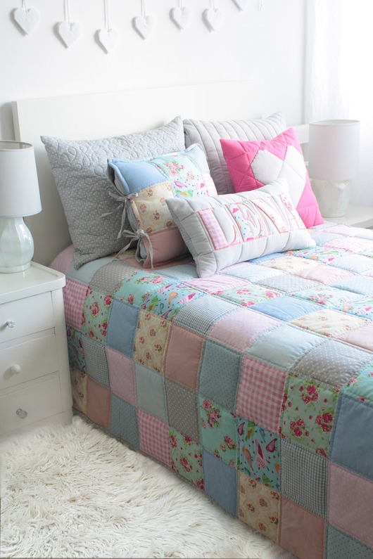 Narzuta patchworkowa dwustronna REMI patchwork house