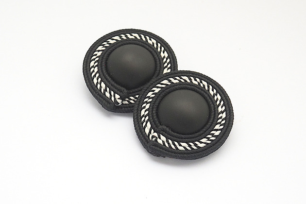 kolczyki soutache Zebra mini 2