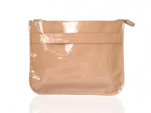 NUDE PATENT Leather Clutch XXL Rozwadowska Bags