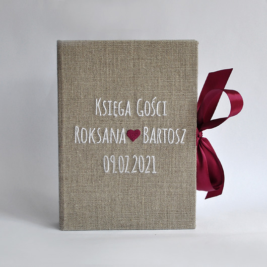 haftowana księga gości na ślub papirell