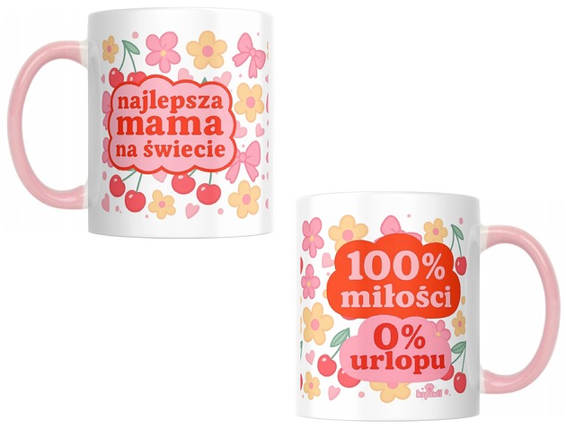 kubki Kubek na Dzień Mamy  Najlepsza Mama na Świecie kwiaty