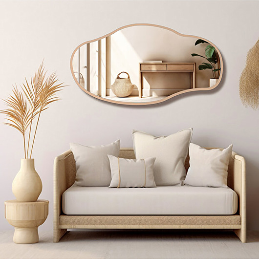 lustra stojące i wiszące Asymetryczne Lustro Ścienne 40x75 cm