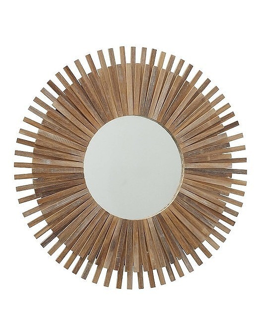 lustra stojące i wiszące Lustro Drewniane Lustro Dekoracyjne Alfa 75 cm