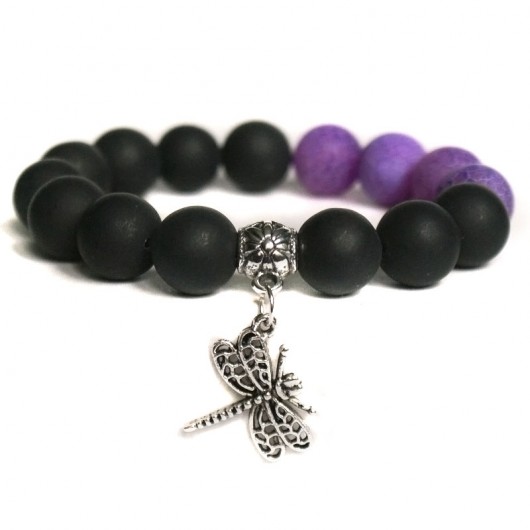 agat trawiony & black stone DUŻE KULE kaktusia
