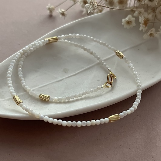 chokery Naszyjnik Choker SPU masa perłowa