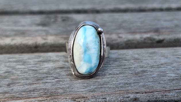 pierścionki - różne Larimar - pierścionek regulowany