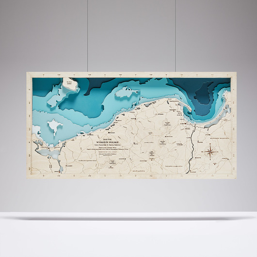 Plakat Mapa Polskiego Wybrzeża AvocadoPT