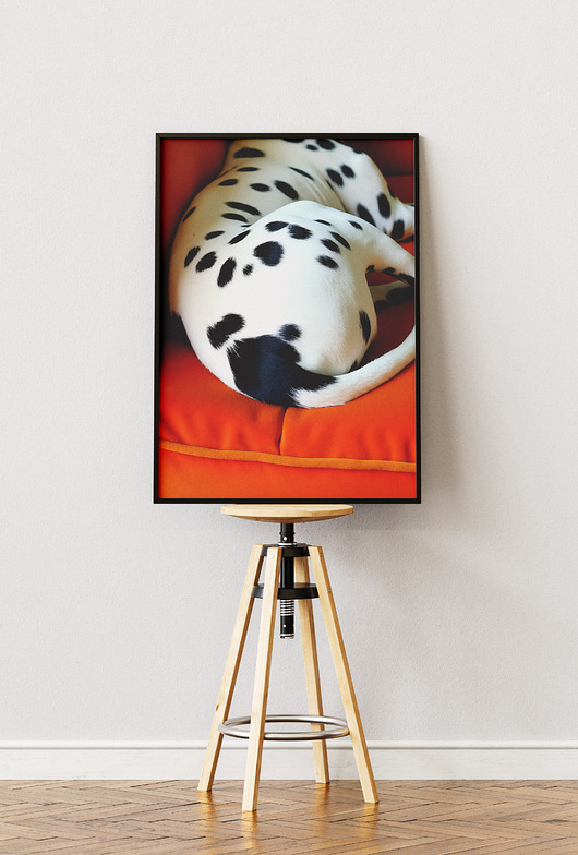 plakaty Plakat Dupka Dalmatyńczyk - Minimalistyczny pies