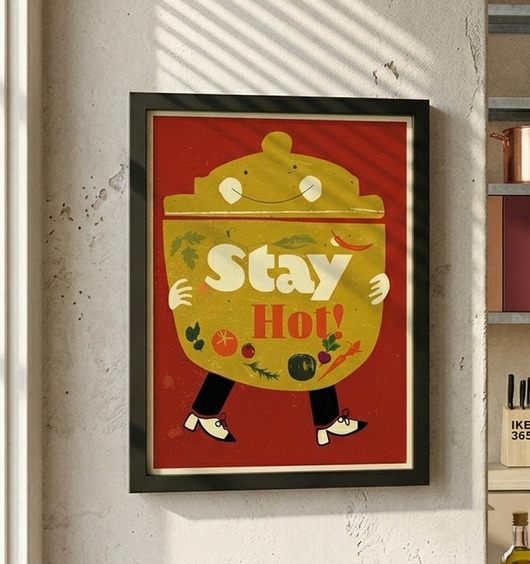 plakaty Plakat goracy garnek  30x40 stay hot